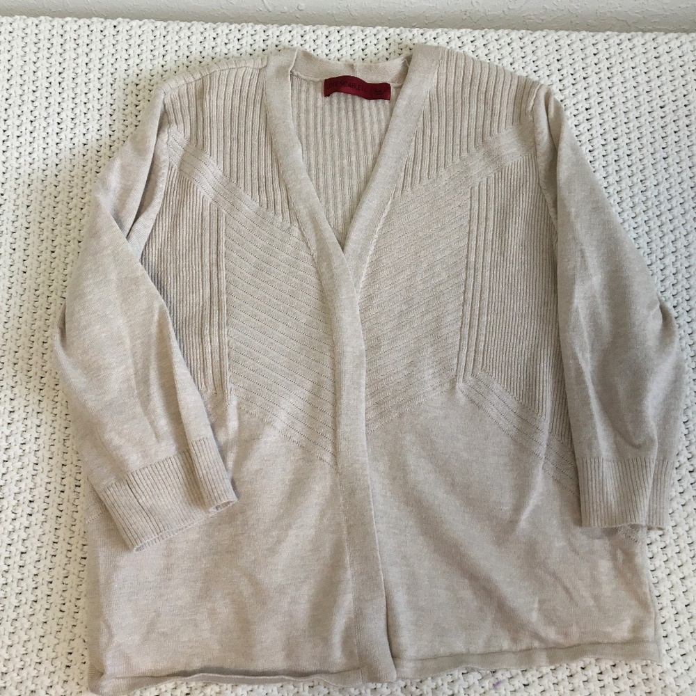 LOVE SCARLETT SIZE GIRLS LARGE TAN CARDIGAN SWEATER